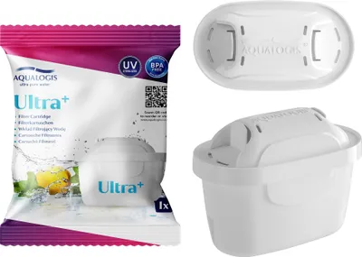 Obrázok produktu pre Náhradná vložka pre filtračné kanvice Aqualogis Ultra+ - Náhradný filter pre filtračné kanvice - Filter pre filtračné kanvice - Jednoduchý filter - Ka