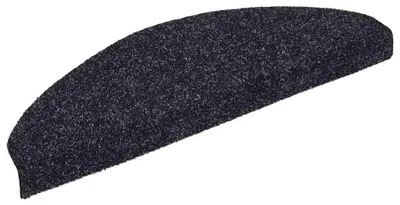 Zdjęcie produktu dla vidaXL Maty pod stopnie samoprzylepne 30 szt. 65x21x4 cm czarne półokrągłe duże