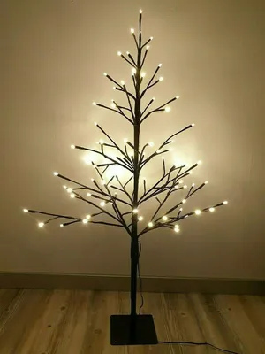Produktbild von LED Lichterbaum 120cm hoch 80 LEDS Leuchtbaum Dekobaum Weihnachtsbaum innen außen warmweiß