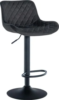 Produktbild von CLP Barhocker Minosa 360 drehbar mit Fußstütze schwarz Material Samt