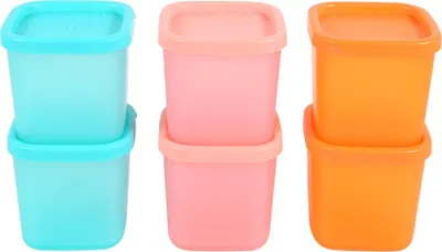 Produktbild von 6-teiliges Set multifunktionaler Gewürzboxen aus Kunststoff zur Aufbewahrung von Lebensmitteln in der Küche mit Deckel