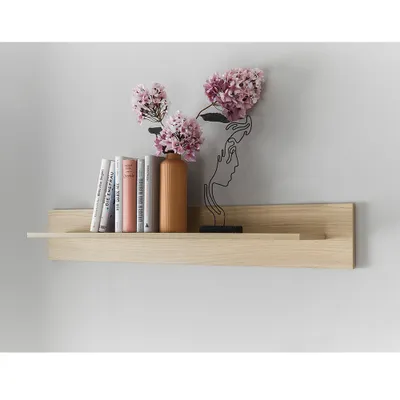 Produktbild von Wohnzimmer Wandboard Wandregal in Eiche STOCKTON-61
