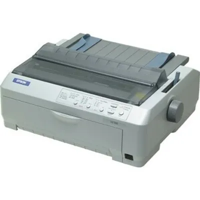 Produktbild von Epson LQ-590, 658 Zeichen pro Sekunde, 4,23 mm, 6 Kopien, Code 39, POSTNET, UPC-A, UPC-E, 254 x 559 mm, 128 KB