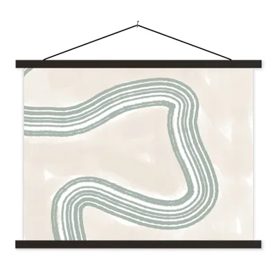 Produktbild von MuchoWow® Textilposter Linie - Abstrakt - Design 60x45 cm mit schwarzem Rahmen - Poster Schlafzimmer