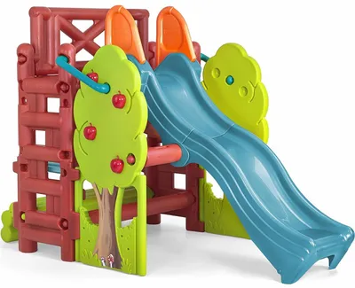 Immagine prodotto di FEBER: Area giochi con scivolo e tavolino, modello Wood House