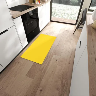 Produktbild von Küchenteppich 60x120cm rutschfest & abwischbar PVC Läufer - Oranger Hintergrund II