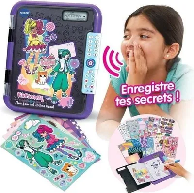 Obrázok produktu pre KidiSecrets 365 Vocal Diary, čierny, 365 hlasových poznámok, LCD displej, prehrávač hudby, kreatívne hry