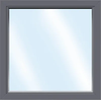 Produktbild von ARON Basic+ Kunststofffenster Festelement 95x100 cm RAL 7016 anthrazitgrau (Förderfähig)