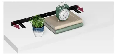 Produktbild von Wandregal, Schweberegal, Regalbrett, 20 x 80 x 3,8 cm, Wandboard für Bilderrahmen, Deko, Regal für Wohnzimmer, Arbeitszimmer, Küche, schneeweiß