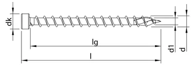 Produktbild von HECO-TOPIX-plus 8 x 200, Zylinderkopf, T-Drive, T-40, Vollgewinde, A3K, 100 Stück