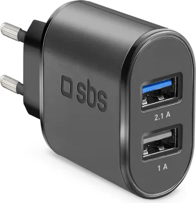 Immagine prodotto di SBS Caricabatterie caricatore 10 Watt Ricarica rapida con due porte USB