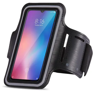 Produktbild von Schutzhülle Xiaomi Mi 9 Jogging Tasche Schwarz Hülle Fitness Sport Lauf Case