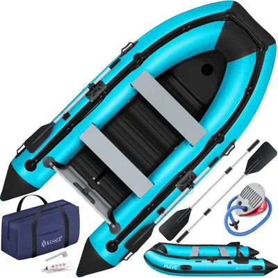 Image de Bateau pneumatique KESSER® pour 4 personnes, motorisable, canoë gonflable