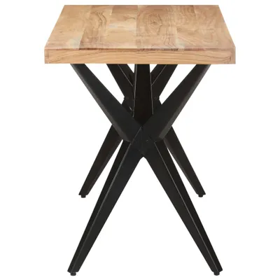 Image de vidaXL Table de salle à manger 120x60x76 cm en bois massif d'acacia