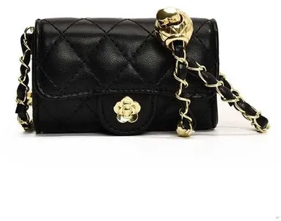 Produktbild von Mini Crossbody-Tas für Damen - Abnehmbare Riemenkette - Schwarz - Nachttas - Abendtas - Kleine Handtas für Frauen