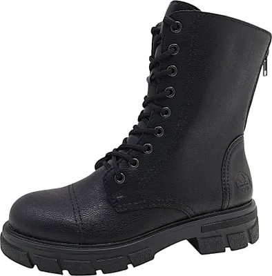 Image de Rieker Femmes Bottes à lacets Noir Loisirs, Taille:36 EU