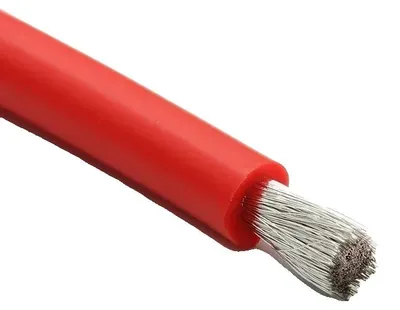 Zdjęcie produktu dla Przewód silikonowy, elastyczna izolacja, odporny na wysokie napięcie, kolor czerwony, 14 AWG, 5 metrów