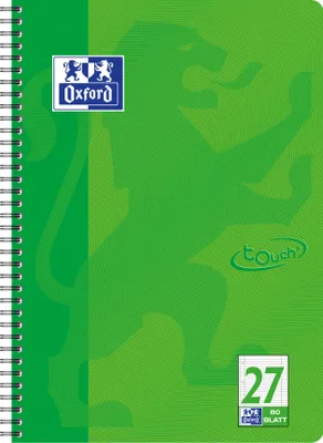 Produktbild von Oxford Collegeblock Touch A4+ liniert 80 Blatt grasgrün