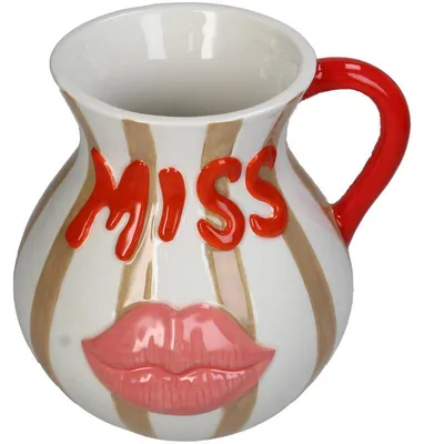 Productafbeelding van HD Collection Vaas Miss Dolomit, meerkleurig, 16,7 x 18 x 17,6 cm