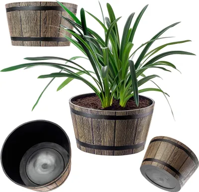 Imagen del producto de Macetas de madera KADAX, 50 cm, color marrón moka