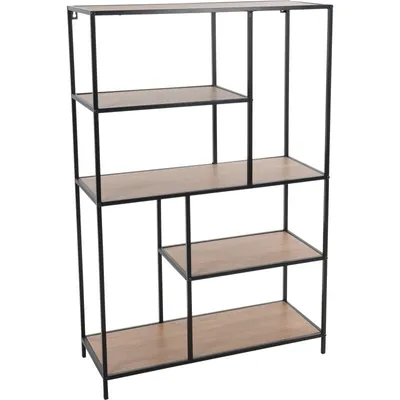 Produktbild von H&S Collection Standregal 4 Etagen 76x30x116 cm Natur und Schwarz