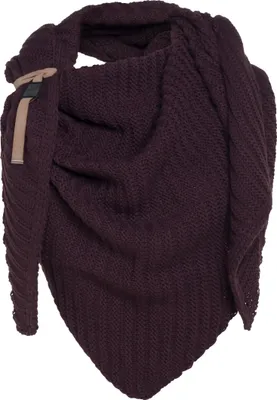 Produktbild von Knit Factory Demy Dreiecksschal - Aubergine - 190x85 cm
