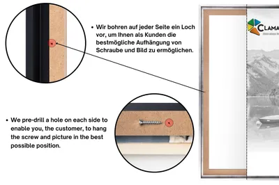 Produktbild von Bilderrahmen Schattenfugenrahmen Keilrahmen | Silber gebürstet | ohne Glasscheibe und Rückwand, Größe:120x80
