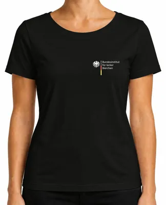 Productafbeelding van Bundesinstitut voor lekker bier, cadeau voor bierliefhebbers, dames T-shirt, zwart, maat S