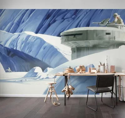 Produktbild von Komar Vlies Fototapete "Star Wars Classic RMQ Hoth Echo Base" - Größe: 500 x 250 cm (Breite x Höhe), 10 Bahnen