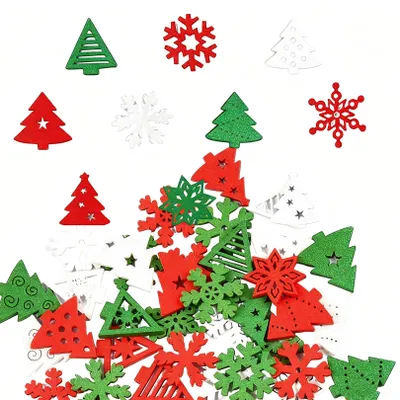 Holz-Konfetti, 100 Stück, Weihnachtsdeko