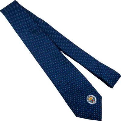Image de Manchester City FC - Cravate Homme/Femme Unie TA11850 (Taille unique) (Bleu marine/Bleu ciel/Blanc)