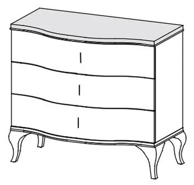 Image de Commode à 3 tiroirs Sideboard Armoire à tiroirs Buffet en bois Nouveau