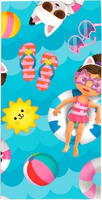 Productafbeelding van Gabbys Dollhouse: Premium katoenen strandlaken voor kinderen