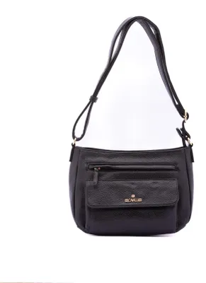 Produktbild von Damen Schultertasche aus Kunstleder mit Reißverschluss und mehreren Fächern, Marke B Cavalli