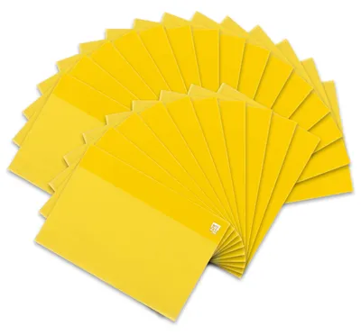 Image de Protège-cahier A4 transparent jaune paquet de 25 pièces