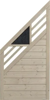 Produktbild von Zaun Abschlusselement Konsta Andria links 90 x 180/90 cm, natur