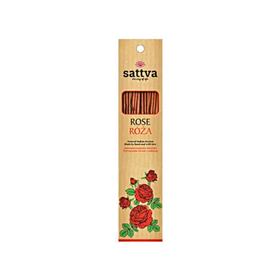 Imagen del producto de Natural Indian Incense: Incienso natural indio, aroma de rosa, 15 unidades