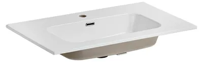 Immagine prodotto di Lavabo da incasso ESSEN 80 cm Vetroceramica bianco brillante design moderno