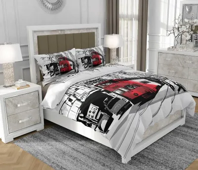 Obrázek produktu pro Povlečení 140x200 cm + 2x70x80 cm, 3dílná sada, 100% bavlna, satyna, zip, vícebarevná - SOVIO | So.0292