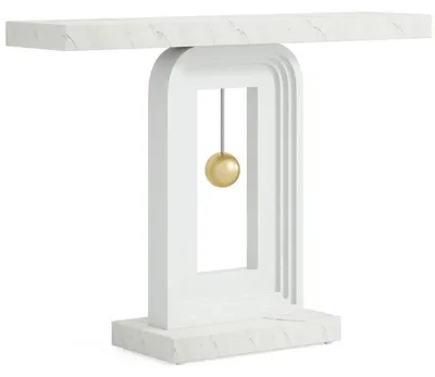 Zdjęcie produktu dla Stolik konsolowy HOGA-XK00461, 29,4 x 94,4 x 81,4 cm, biały
