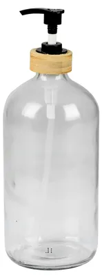 Produktbild von Urban Living Seifenpumpe/Seifenspender - Glas/Bambus - 1 l