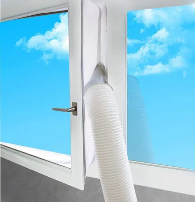 Produktbild von SUNTEC Air-Block-Klima Sail [Zubehör-Set für mobile lokale Klimageräte, Praktisches Segel zur Abdichtung von Fenstern/Türen inkl. Reißverschluss