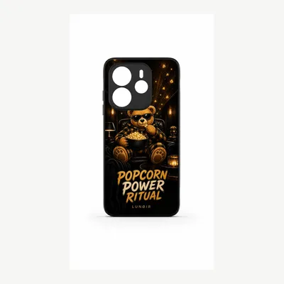 Productafbeelding van Xiaomi Redmi Note 14 Pro 4G hoesje, telefoonhoesje, beschermhoes met popcornmotief – LUNØIR ©