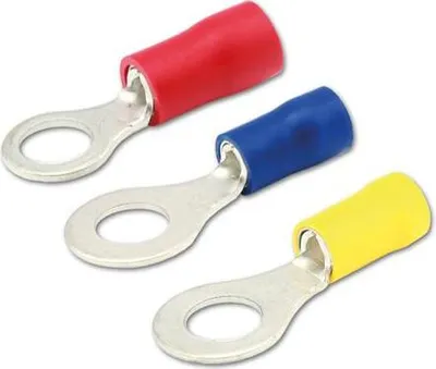 Image de Cosse de câble anneau JAUNE M8 à sertir 25 pièces