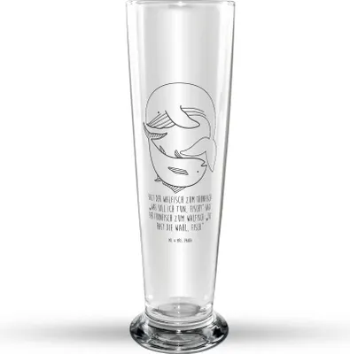 Produktbild von Mr. & Mrs. Panda Bier Glas Walfisch Thunfisch - Transparent - Geschenk, Trinkglas, Spruch Lustig, Wahl, Tunfisch, Glasbierglas, Witz, Bierglas, Des Tages, Bierbecher, Wal