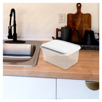Produktbild von Stapelbarer Gärbehälter für Pizzateig 27X20X12Cm Mit Deckel Aus Lebensmittelechtem PP Für Küche Und Kühlschrank