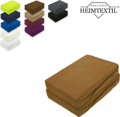 Produktbild von Doppelpack Marke Frottee Spannbettlaken Nougat 180 x 200 cm