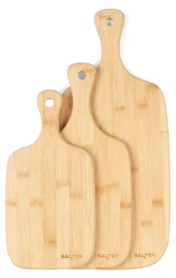 Produktbild von Schneidebrettset Servierbrett - 30, 35 und 45 cm - Bambus - 3er Set