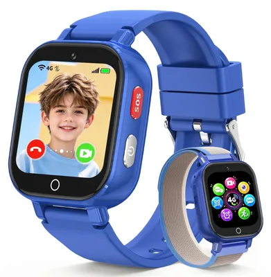 Produktbild von Smartwatch Kinder mit GPS und Telefonieren Kinderuhr für Mädchen Jungen Blau