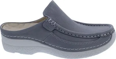 Produktbild von Wolky Clog Roll Slide 0620211-206, Nubukleder,Hellgrau, Fußbett zum Wechseln 42